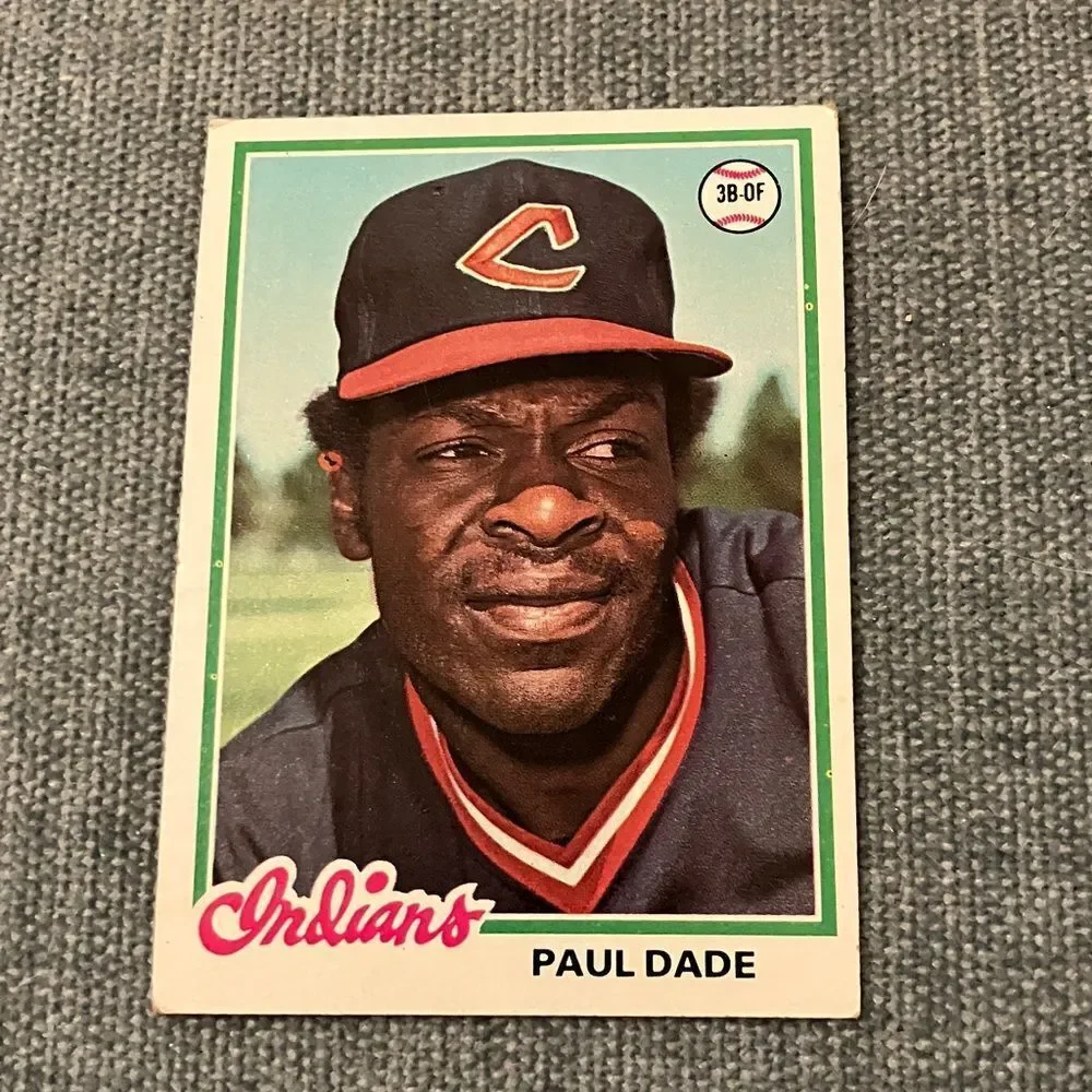 1978 Topps Cleveland Indians Baseball Card Trading Card
